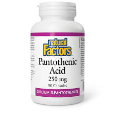 NATURAL FACTORS PANTOTHENIC ACID 250MG